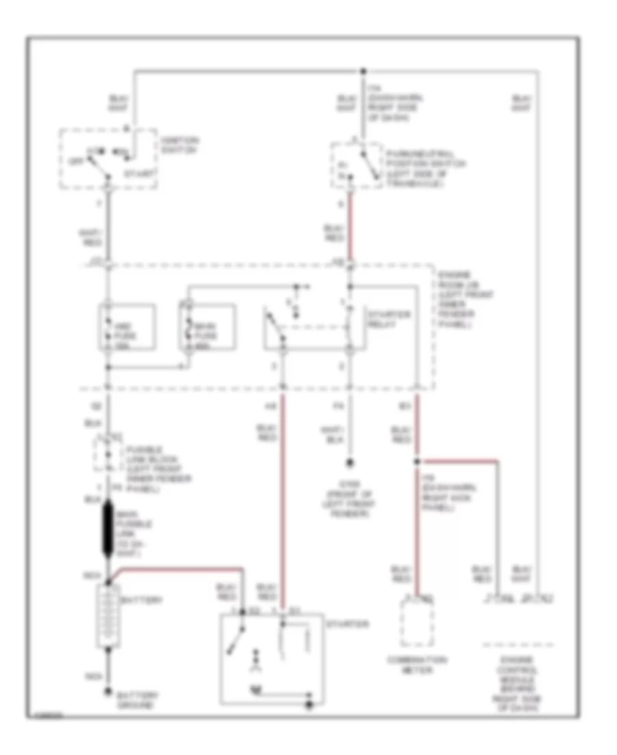 Starting Wiring Diagram for Toyota Avalon XLS 2001