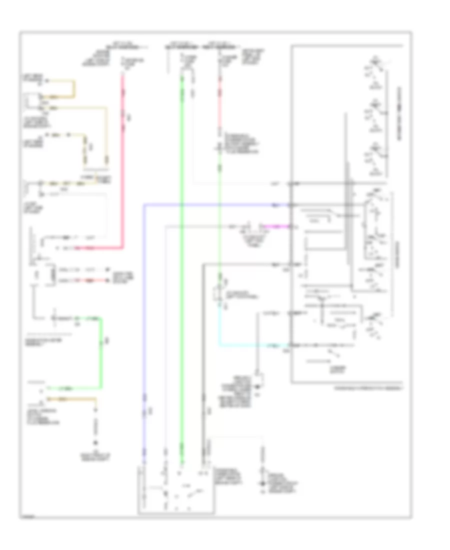 WiperWasher Wiring Diagram, without Auto Wiper System for Toyota Avalon Hybrid Limited 2013