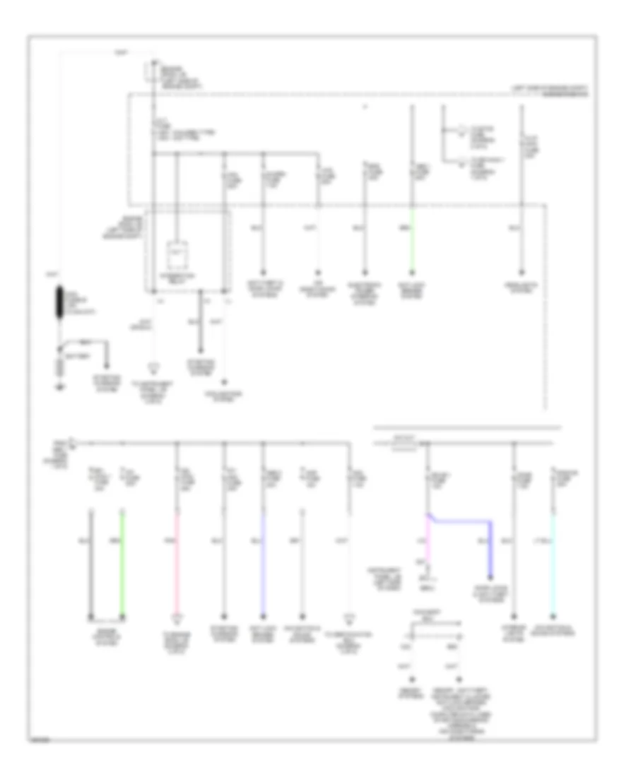 Power Distribution Wiring Diagram Except Hybrid 1 of 5 for Toyota Avalon Hybrid Limited 2013