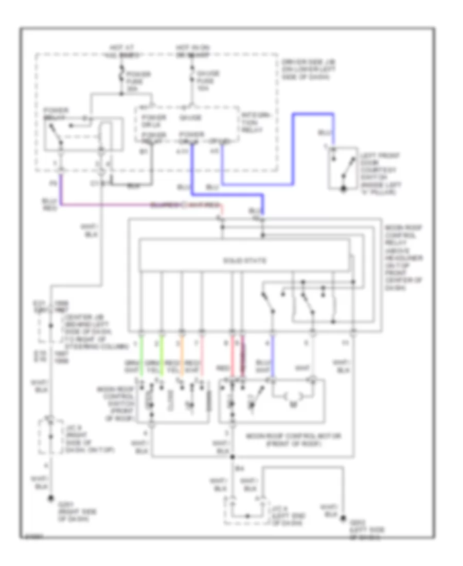 Power TopSunroof Wiring Diagrams for Toyota 4Runner SR5 1998