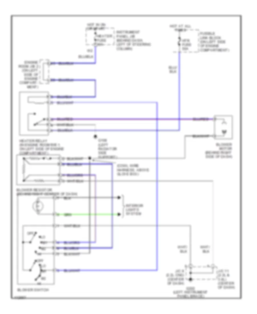 Heater Wiring Diagram for Toyota Camry CE 2001