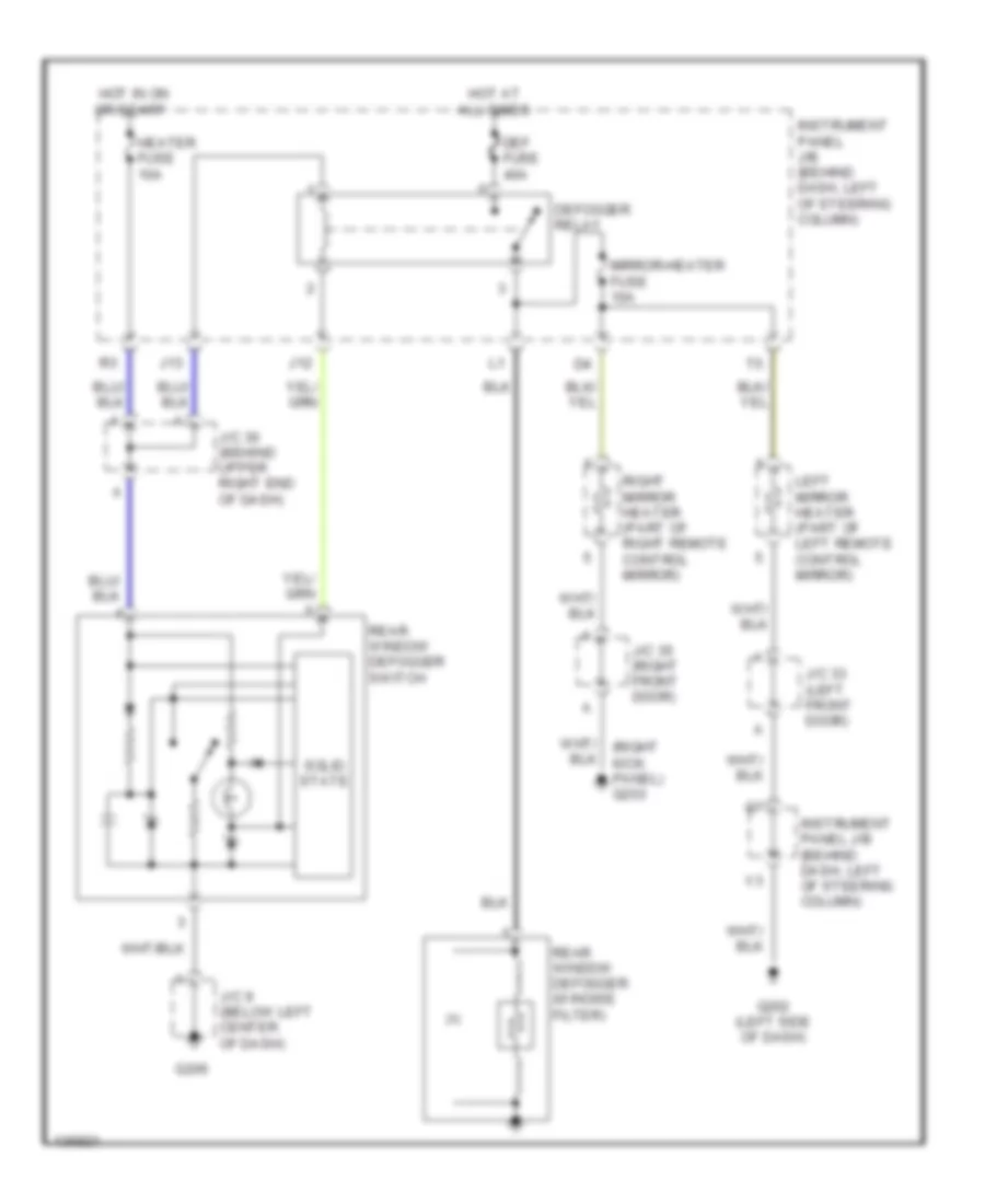 2 2L CNG Defogger Wiring Diagram for Toyota Camry CE 2001
