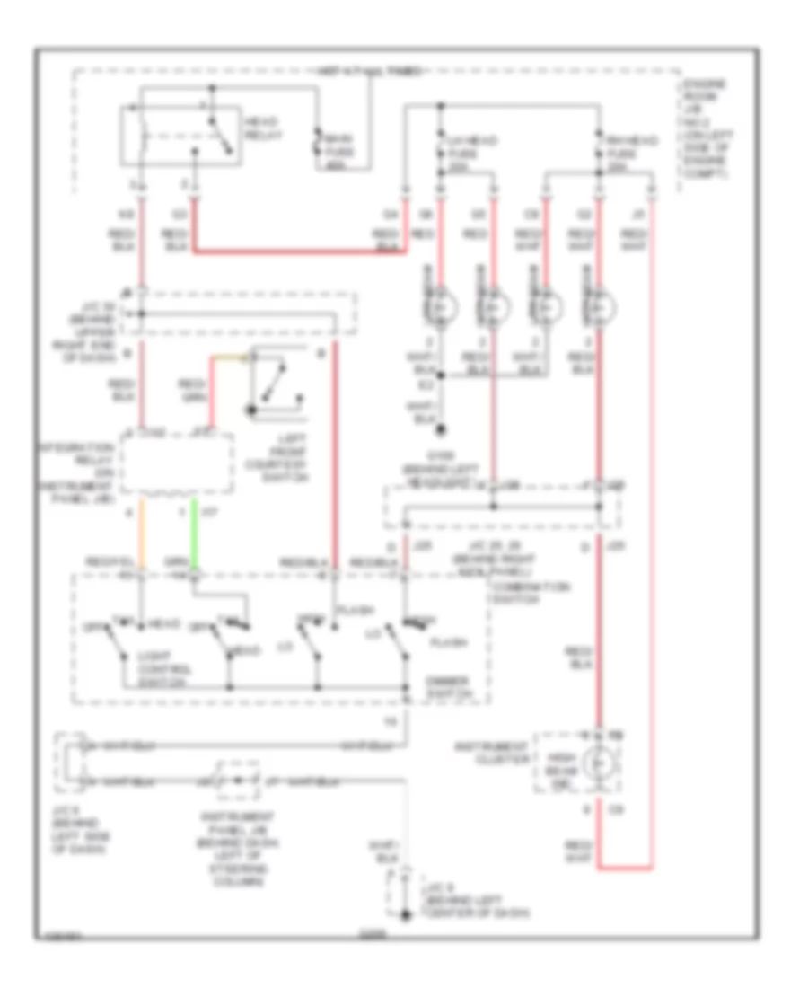 2 2L CNG Headlight Wiring Diagram for Toyota Camry CE 2001