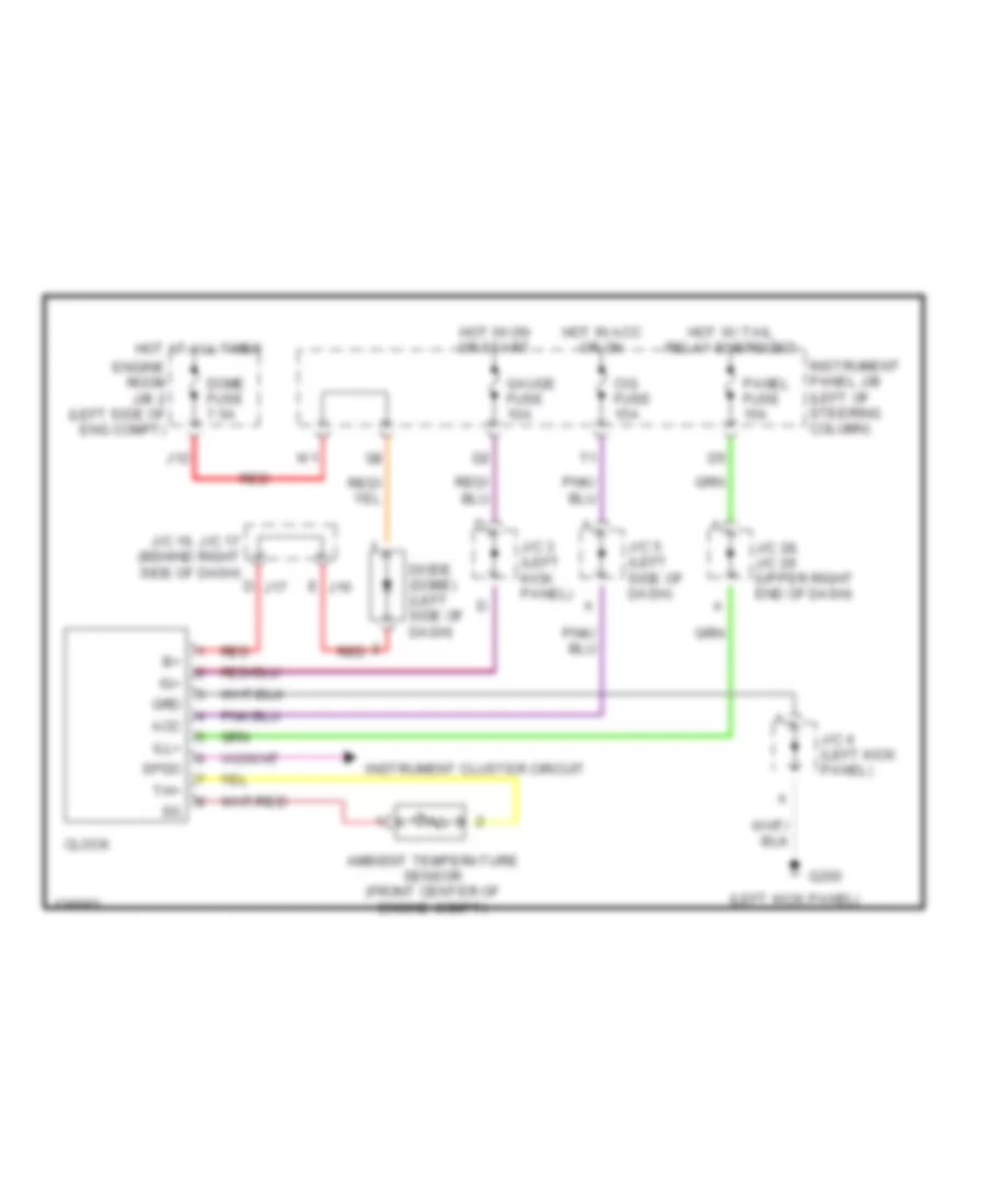 2 2L CNG Clock Wiring Diagram for Toyota Camry CE 2001