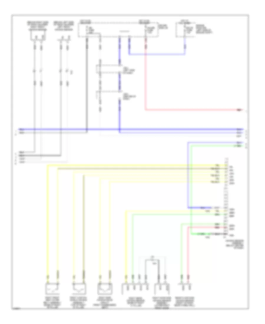 Supplemental Restraints Wiring Diagram 2 of 3 for Toyota 4Runner Trail 2011