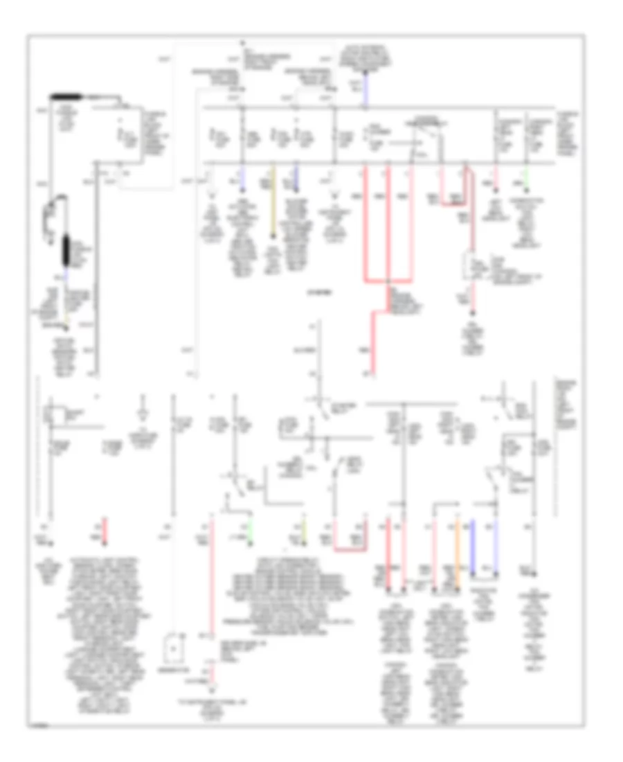 Power Distribution Wiring Diagram 1 of 3 for Toyota Avalon XL 1998