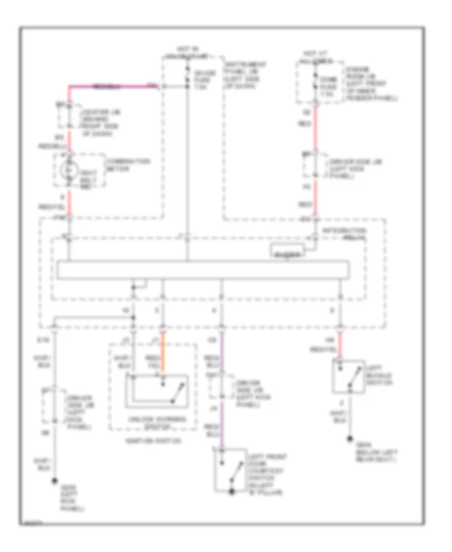 Warning System Wiring Diagrams for Toyota Avalon XL 1998