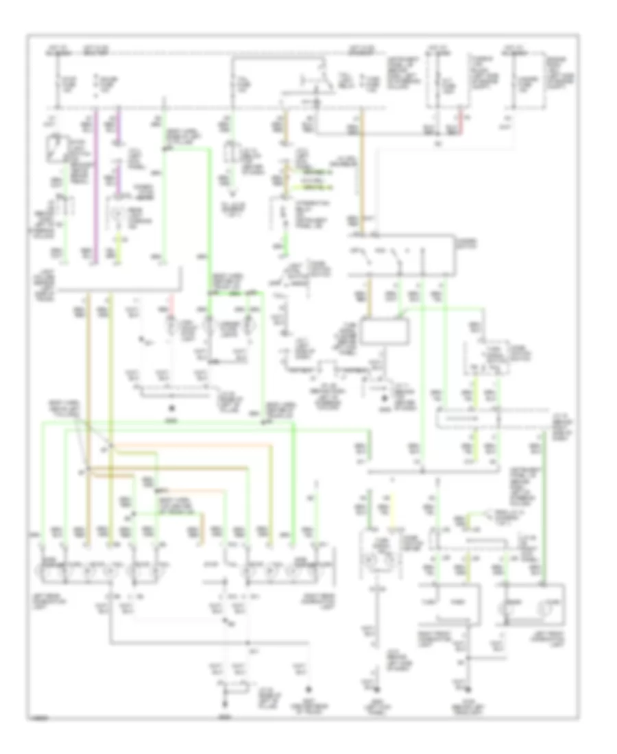 3.0L, Exterior Lamps Wiring Diagram for Toyota Camry LE 2001