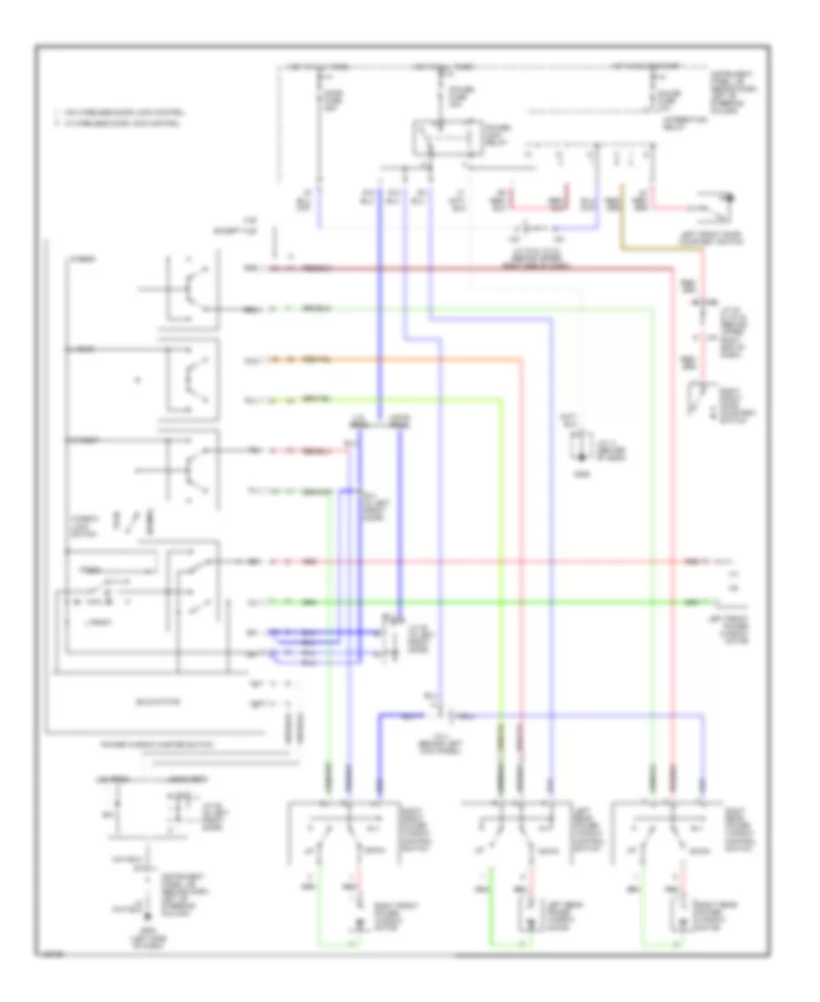 3.0L, Power Window Wiring Diagram for Toyota Camry LE 2001