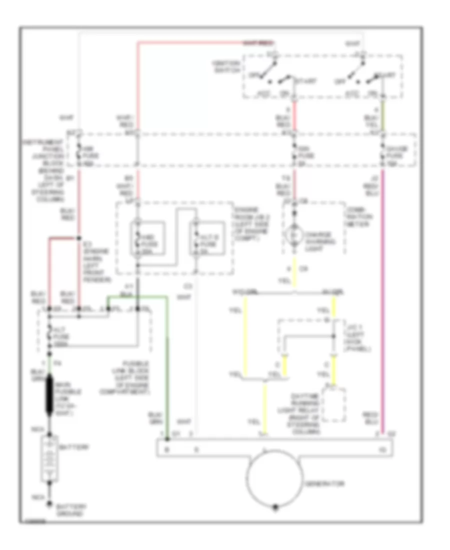 2.2L, Charging Wiring Diagram for Toyota Camry LE 2001