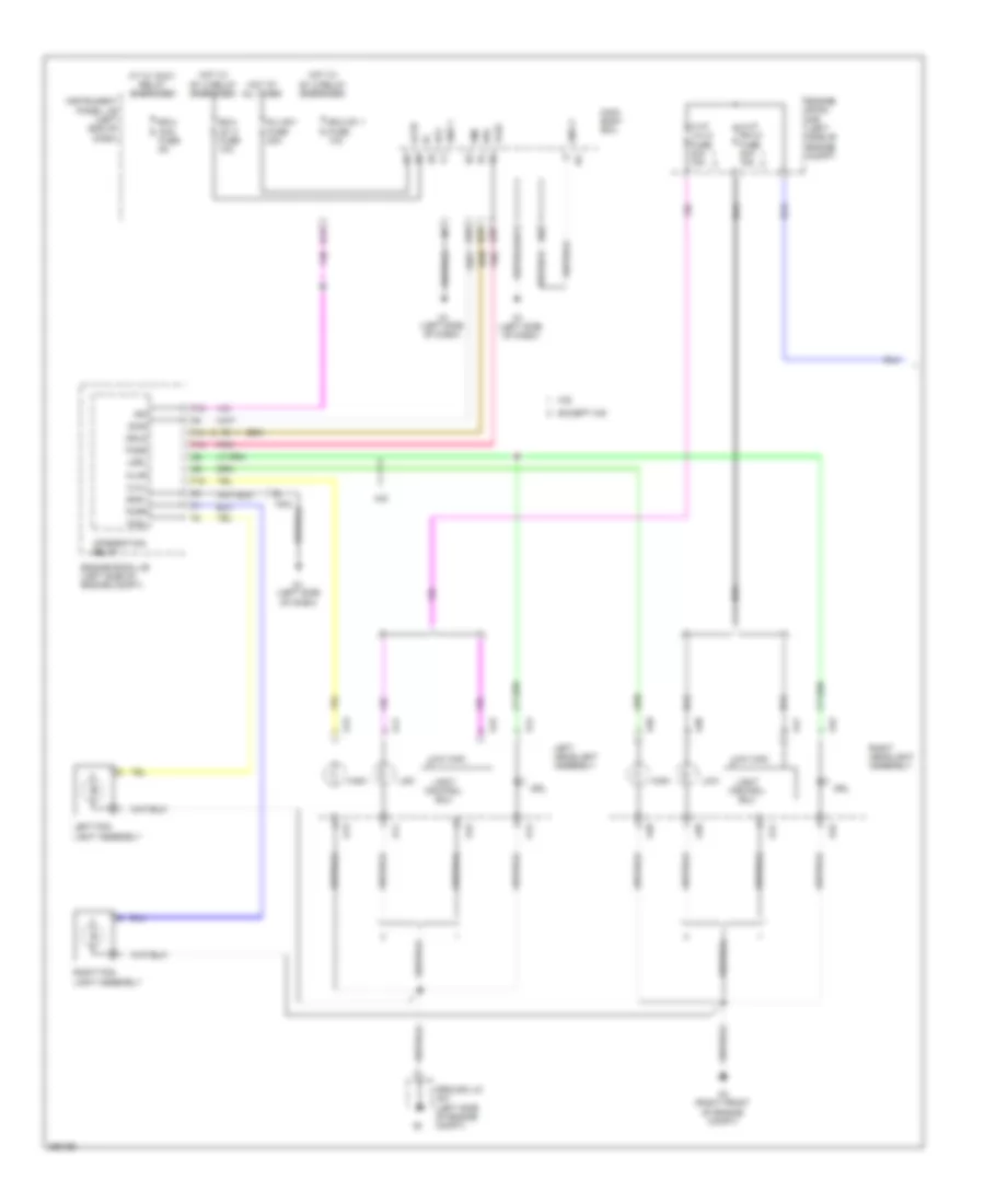 Headlamps  Fog Lamps Wiring Diagram (1 of 2) for Toyota Avalon Limited 2013