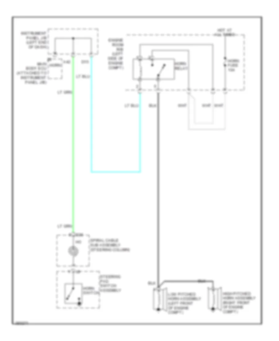 Horn Wiring Diagram for Toyota Avalon Limited 2013