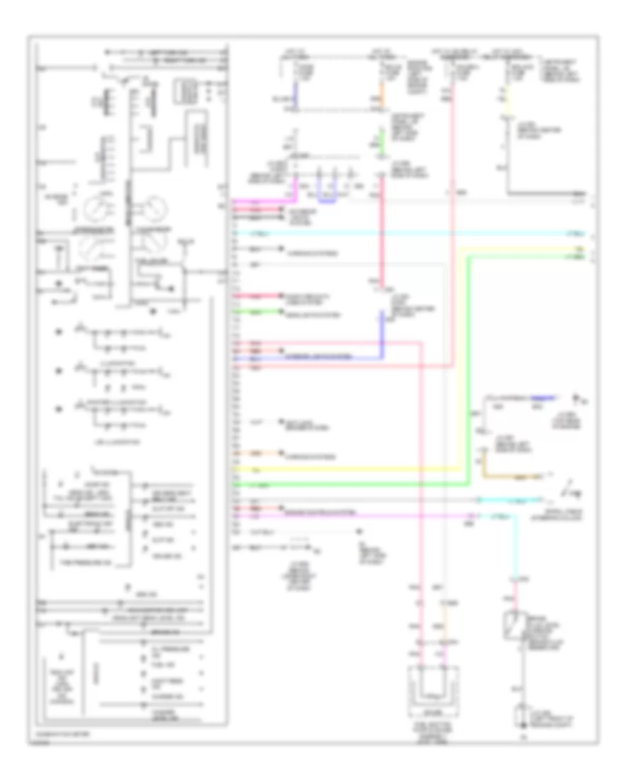 Instrument Cluster Wiring Diagram 1 of 2 for Toyota Avalon 2011