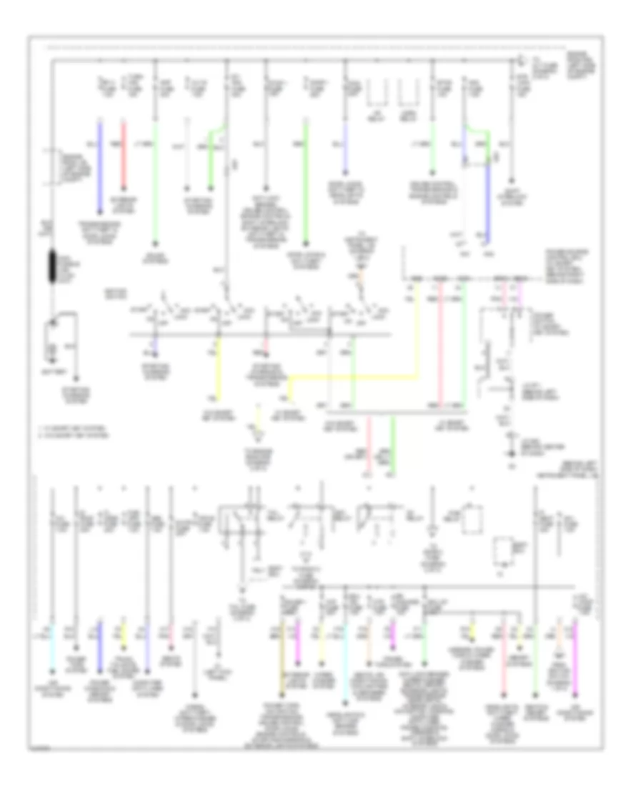 Power Distribution Wiring Diagram 1 of 2 for Toyota Avalon 2011