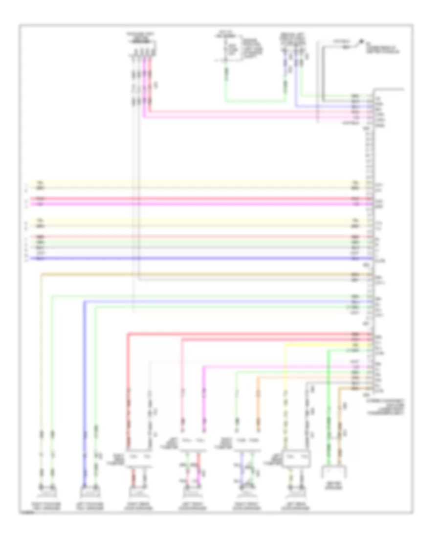 Radio Wiring Diagram, 12-Speaker without Navigation (3 of 3) for Toyota Avalon 2011