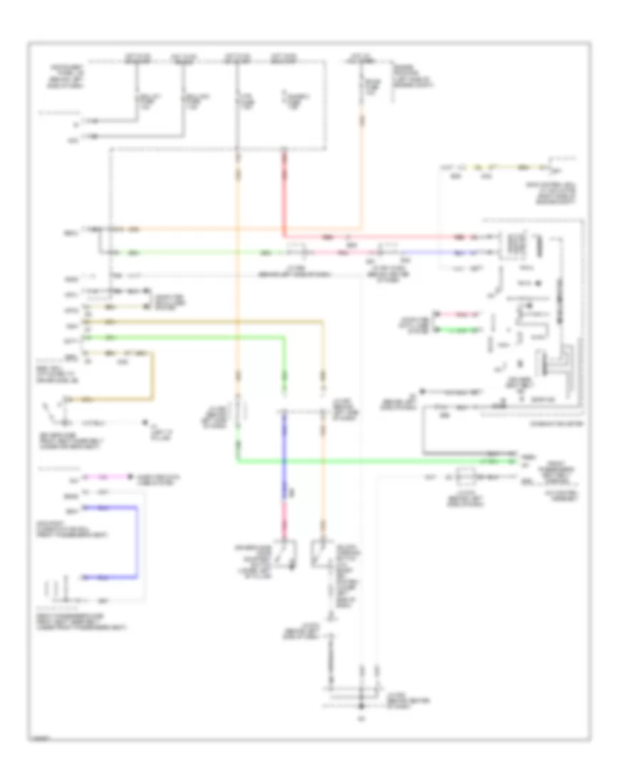 Key Reminder  Seat Belt Warning Wiring Diagram for Toyota Avalon 2011