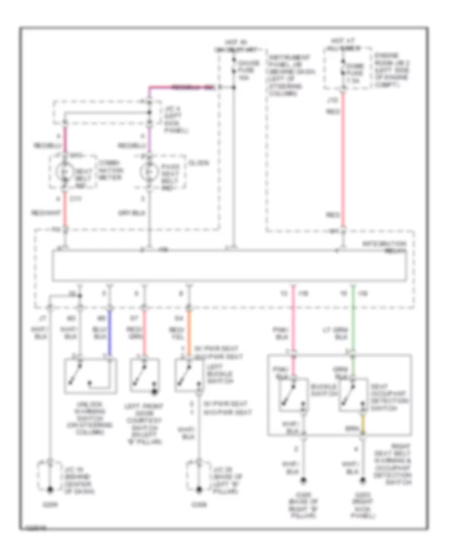Warning System Wiring Diagrams for Toyota Camry Solara SE 2001
