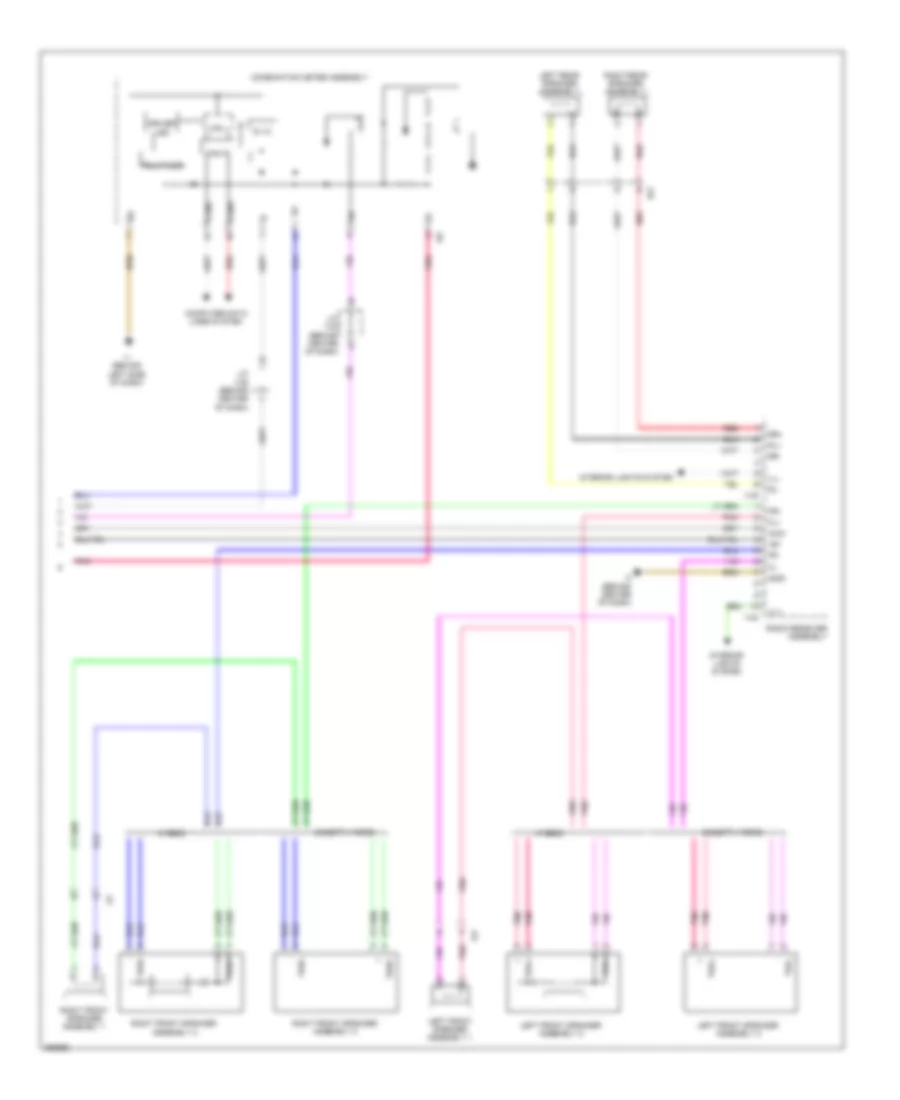 6-Speaker System Wiring Diagram, without Display (2 of 2) for Toyota Camry Hybrid LE 2013