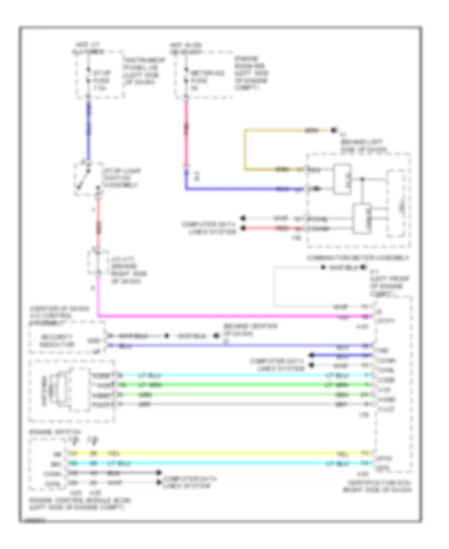 Immobilizer Wiring Diagram Except Hybrid with Smart Key System for Toyota Camry Hybrid LE 2013