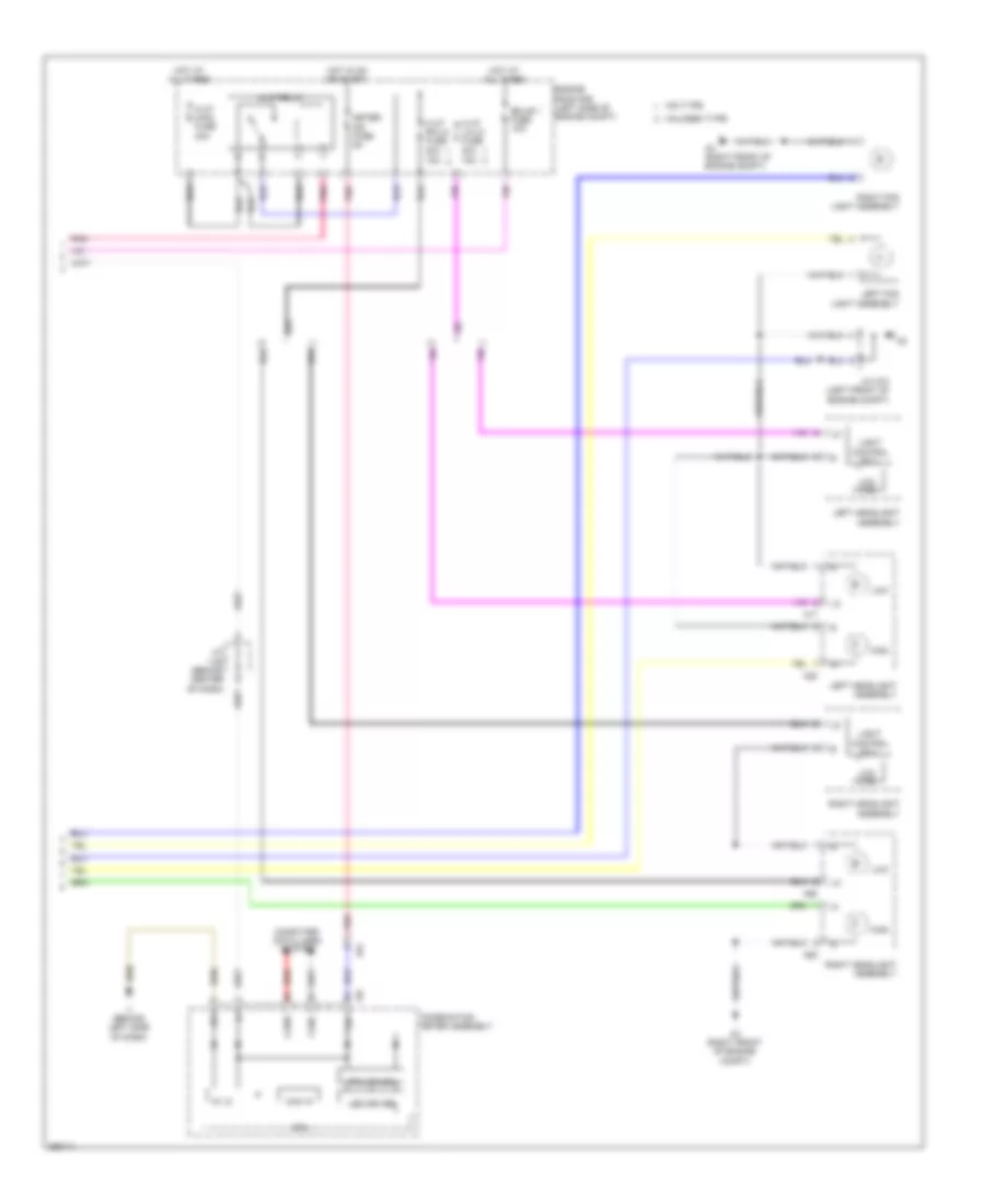 Headlamps Wiring Diagram, Except Hybrid (2 of 2) for Toyota Camry Hybrid LE 2013