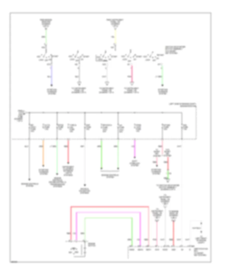 Power Distribution Wiring Diagram, Except Hybrid (2 of 4) for Toyota Camry Hybrid LE 2013