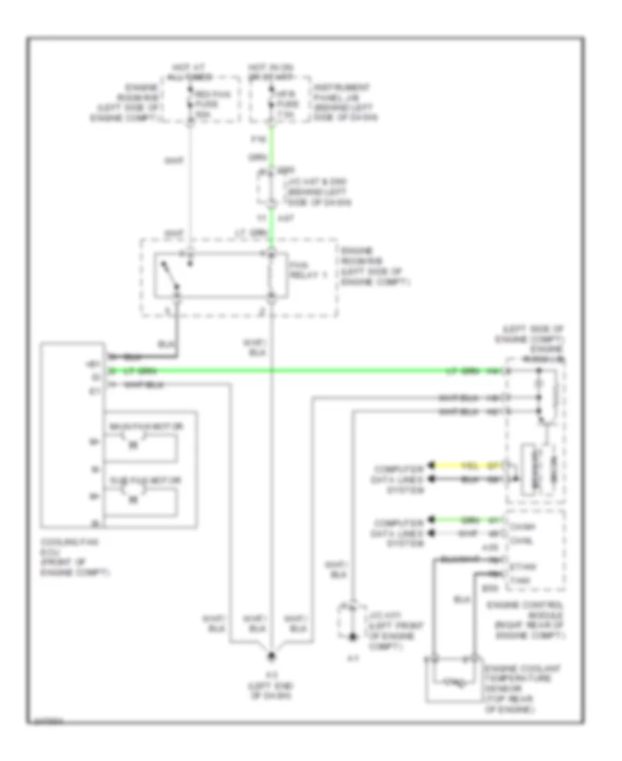 Cooling Fan Wiring Diagram for Toyota Avalon Limited 2011