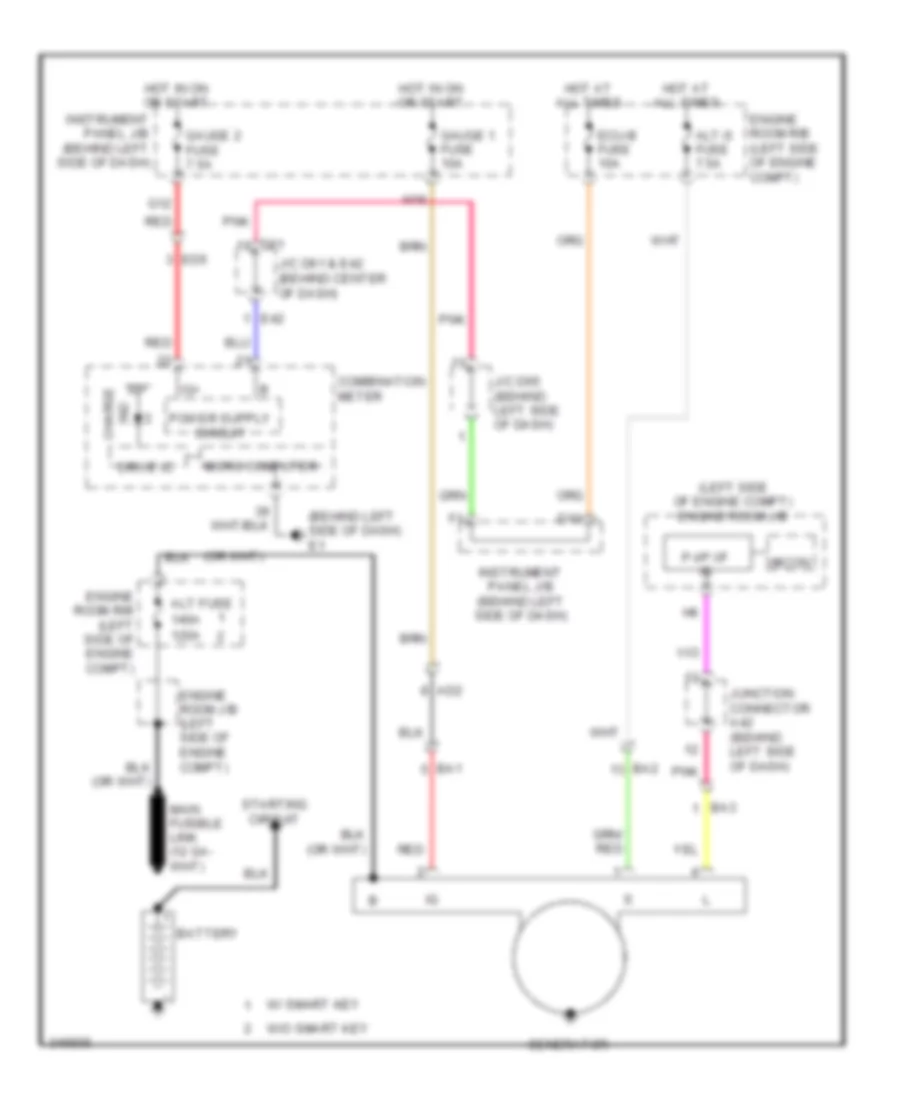 Charging Wiring Diagram for Toyota Avalon Limited 2011