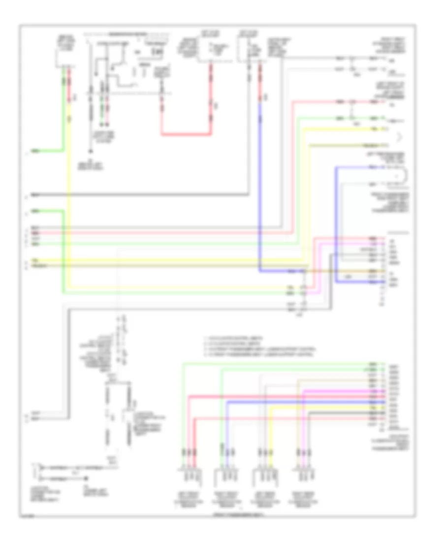 Supplemental Restraints Wiring Diagram 2 of 2 for Toyota Avalon Limited 2011