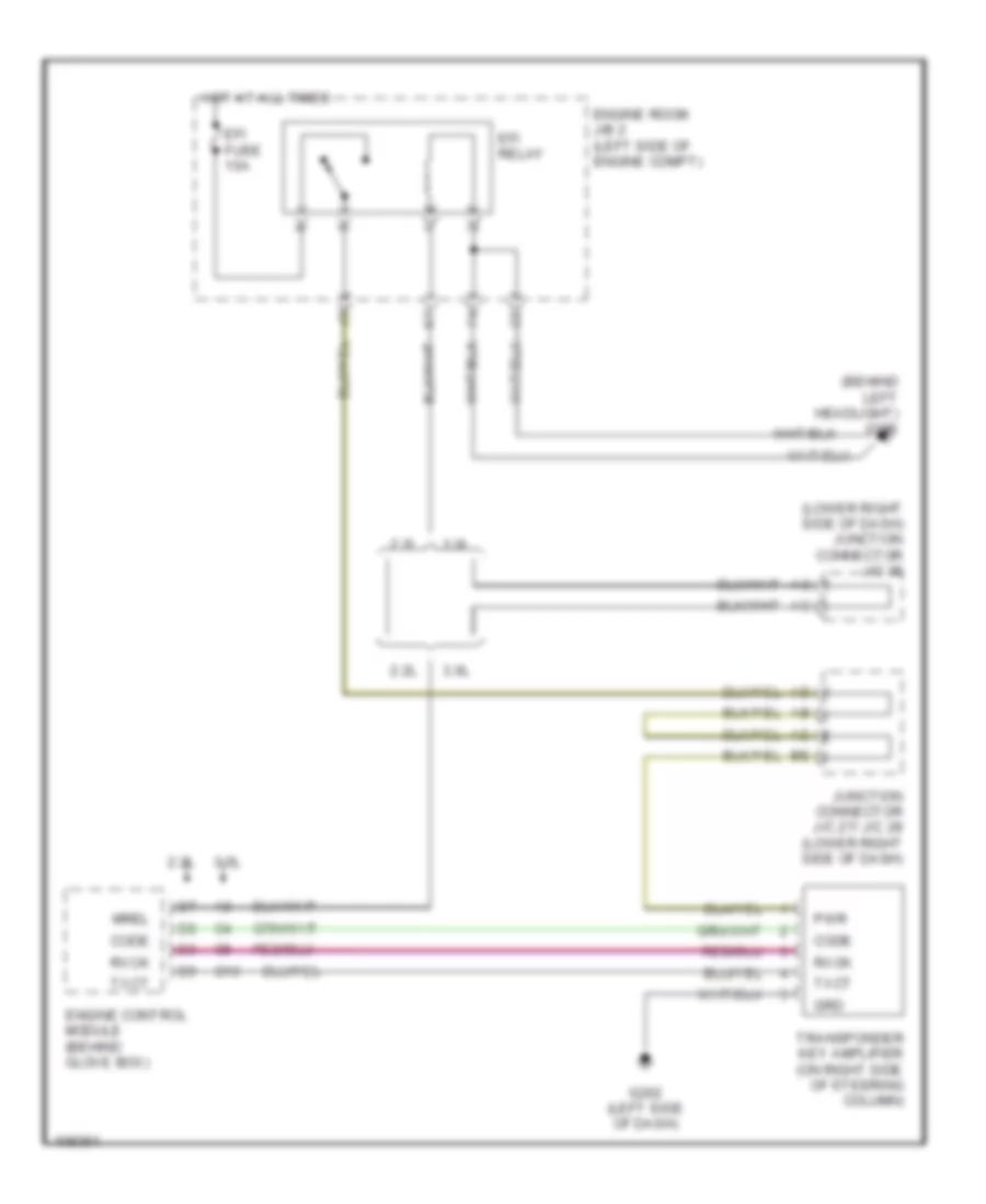 Immobilizer Wiring Diagram for Toyota Camry CE 1998