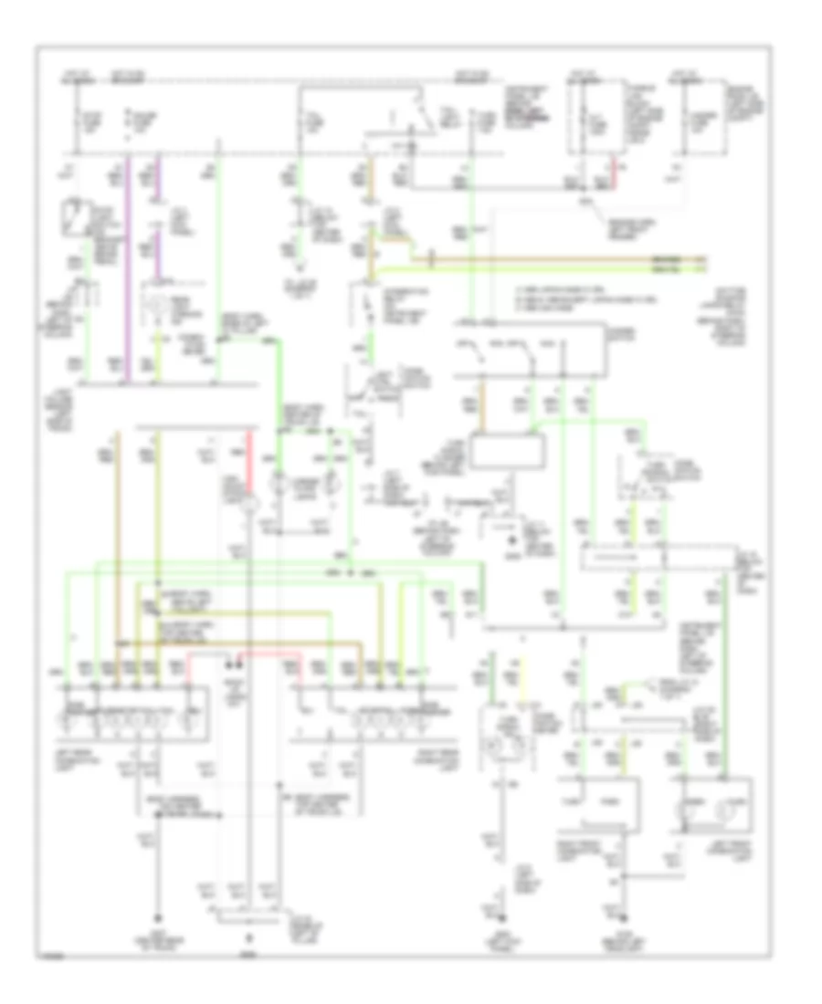Exterior Lamps Wiring Diagram for Toyota Camry CE 1998