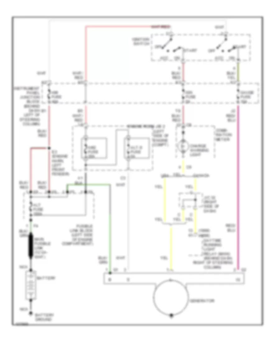 Charging Wiring Diagram for Toyota Camry CE 1998