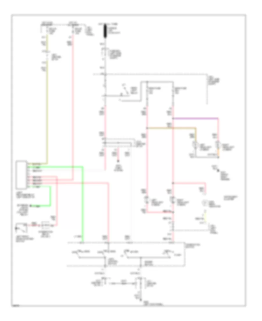 Headlight Wiring Diagram, without DRL for Toyota Corolla LE 1994