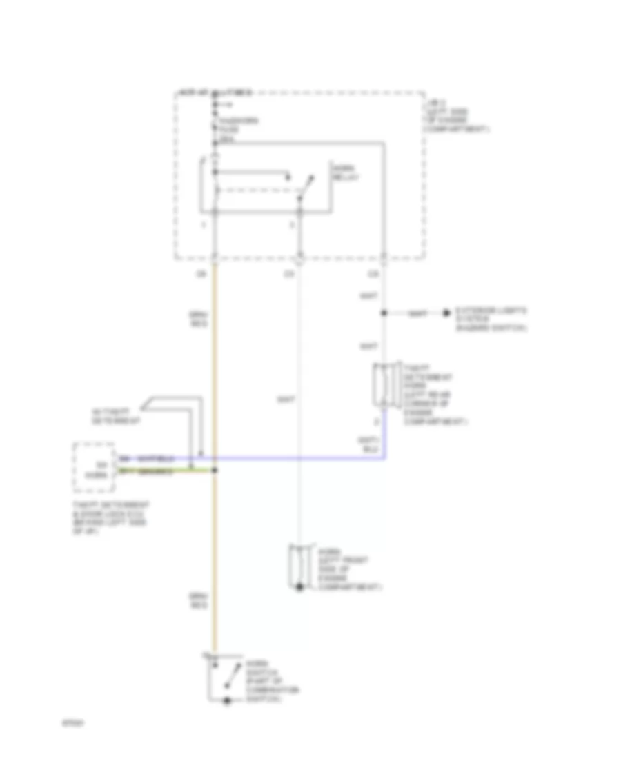 Horn Wiring Diagram for Toyota Corolla LE 1994