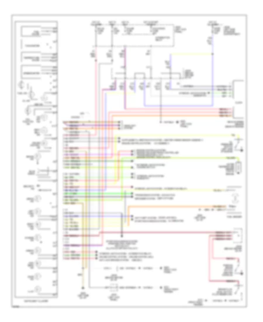 Instrument Cluster Wiring Diagram for Toyota Corolla LE 1994