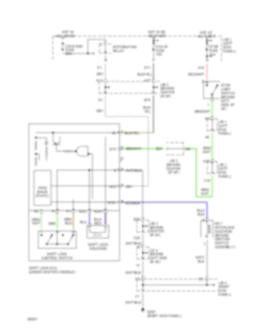 Shift Interlock Wiring Diagram for Toyota Corolla LE 1994