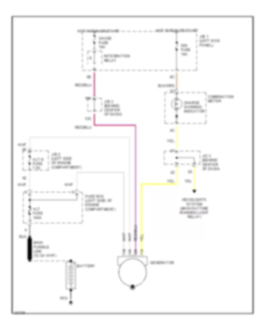 Charging Wiring Diagram for Toyota Corolla LE 1994