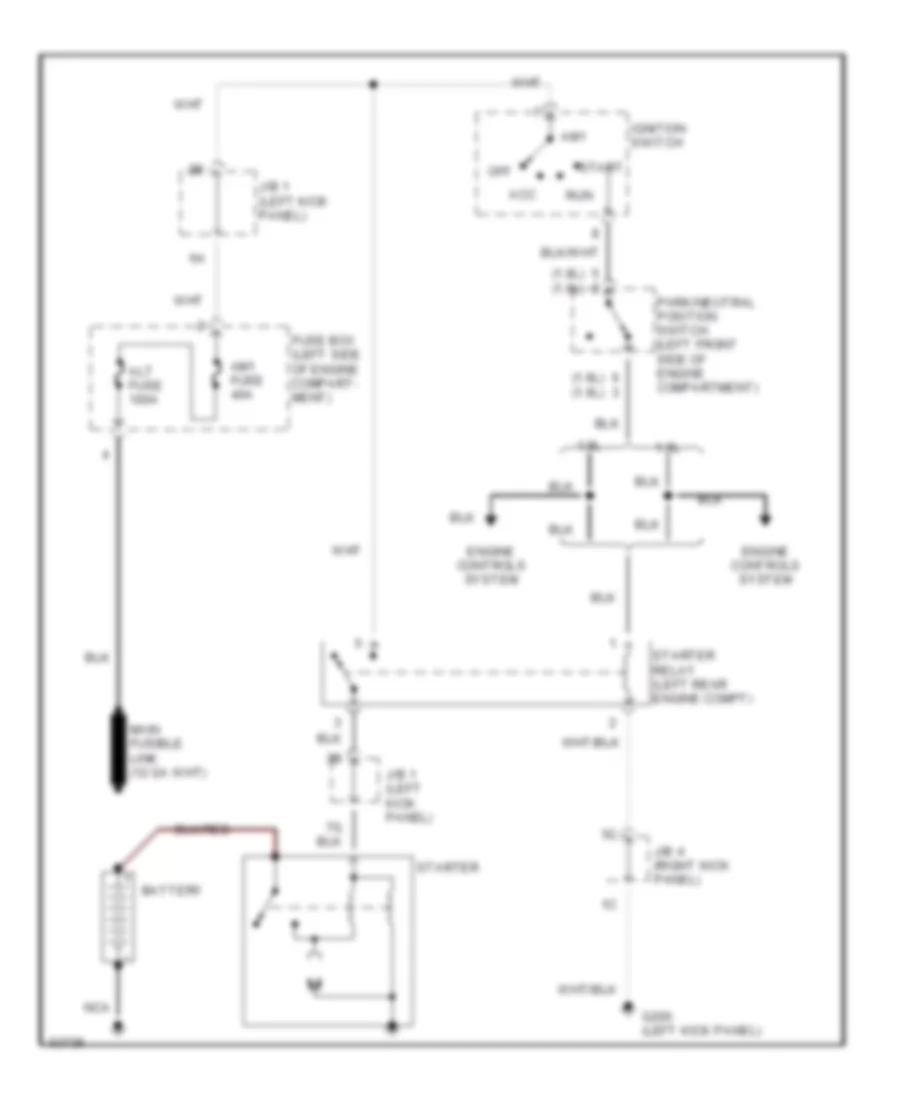 Starting Wiring Diagram, AT for Toyota Corolla LE 1994