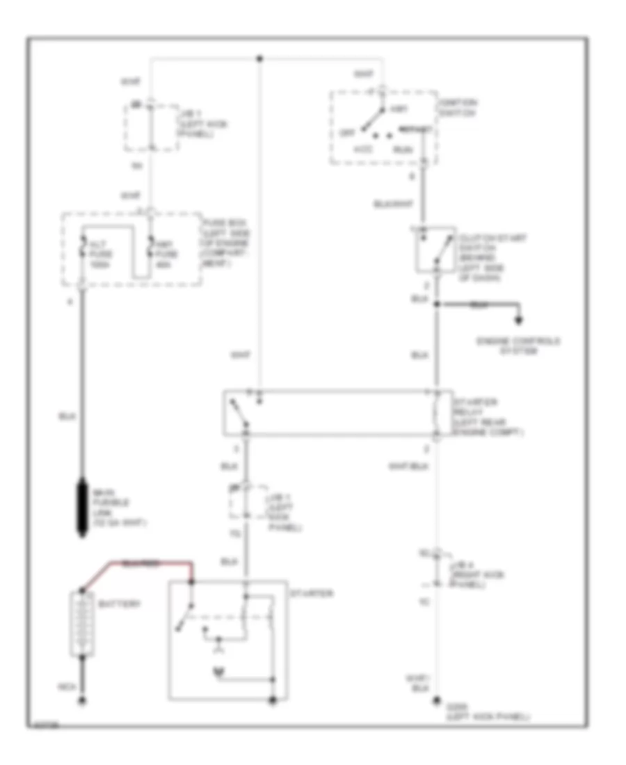 Starting Wiring Diagram, MT for Toyota Corolla LE 1994