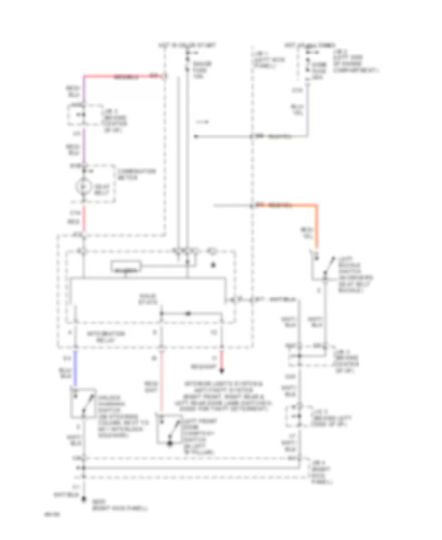 Warning System Wiring Diagrams for Toyota Corolla LE 1994