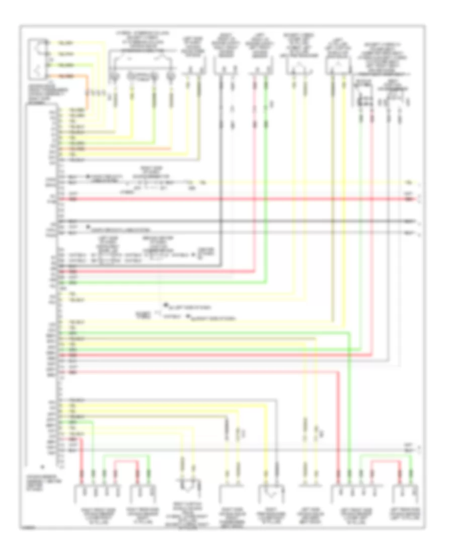 Supplemental Restraints Wiring Diagram 1 of 2 for Toyota Camry 2011