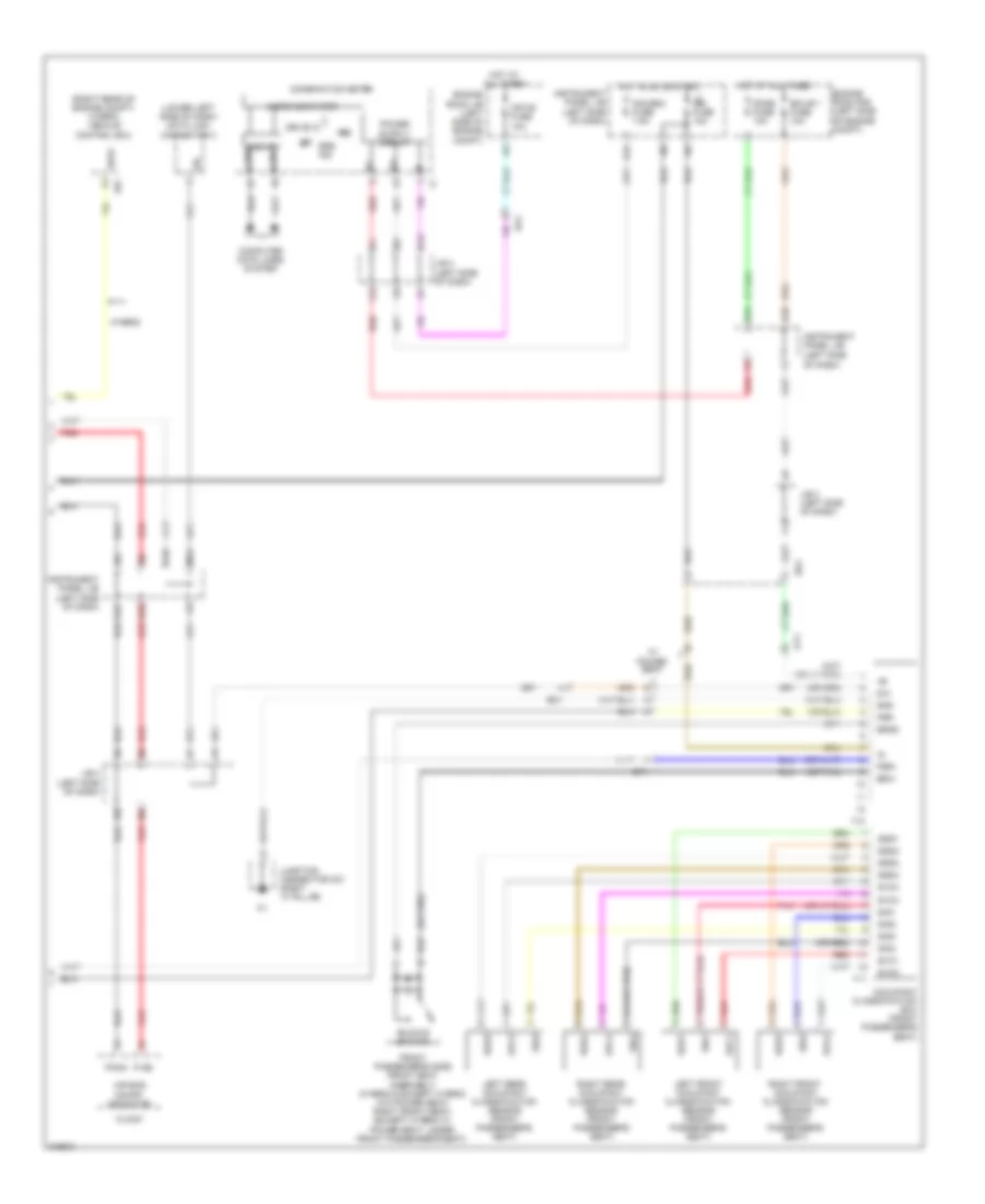 Supplemental Restraints Wiring Diagram 2 of 2 for Toyota Camry 2011