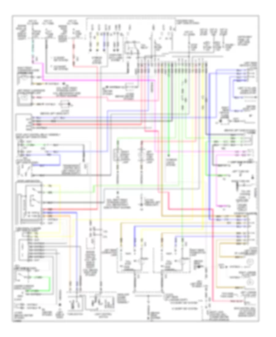 Exterior Lamps Wiring Diagram, Except Hybrid for Toyota Camry 2011