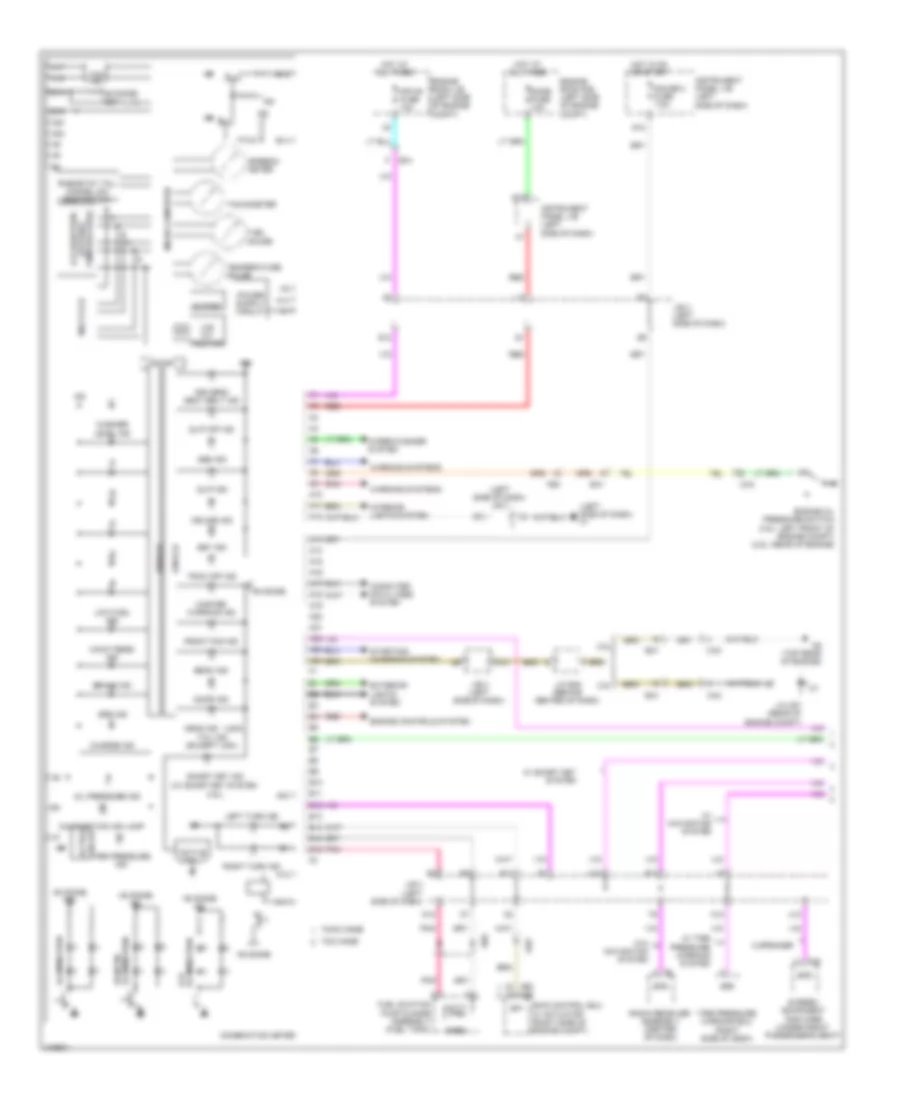 Instrument Cluster Wiring Diagram, Except Hybrid (1 of 2) for Toyota Camry 2011