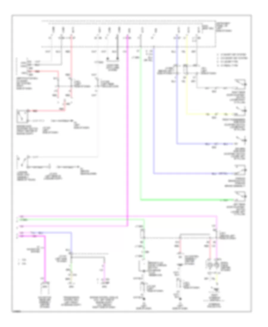 Instrument Cluster Wiring Diagram, Except Hybrid (2 of 2) for Toyota Camry 2011