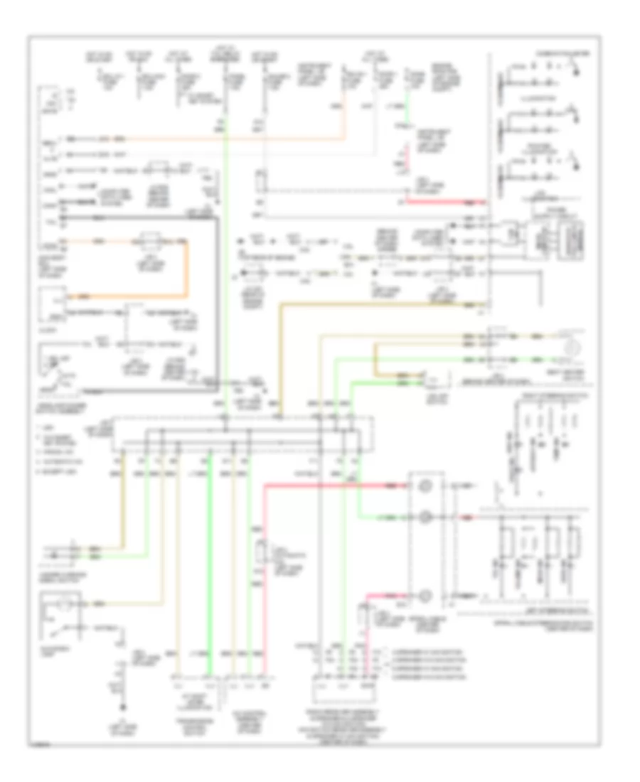Instrument Illumination Wiring Diagram, Except Hybrid for Toyota Camry 2011