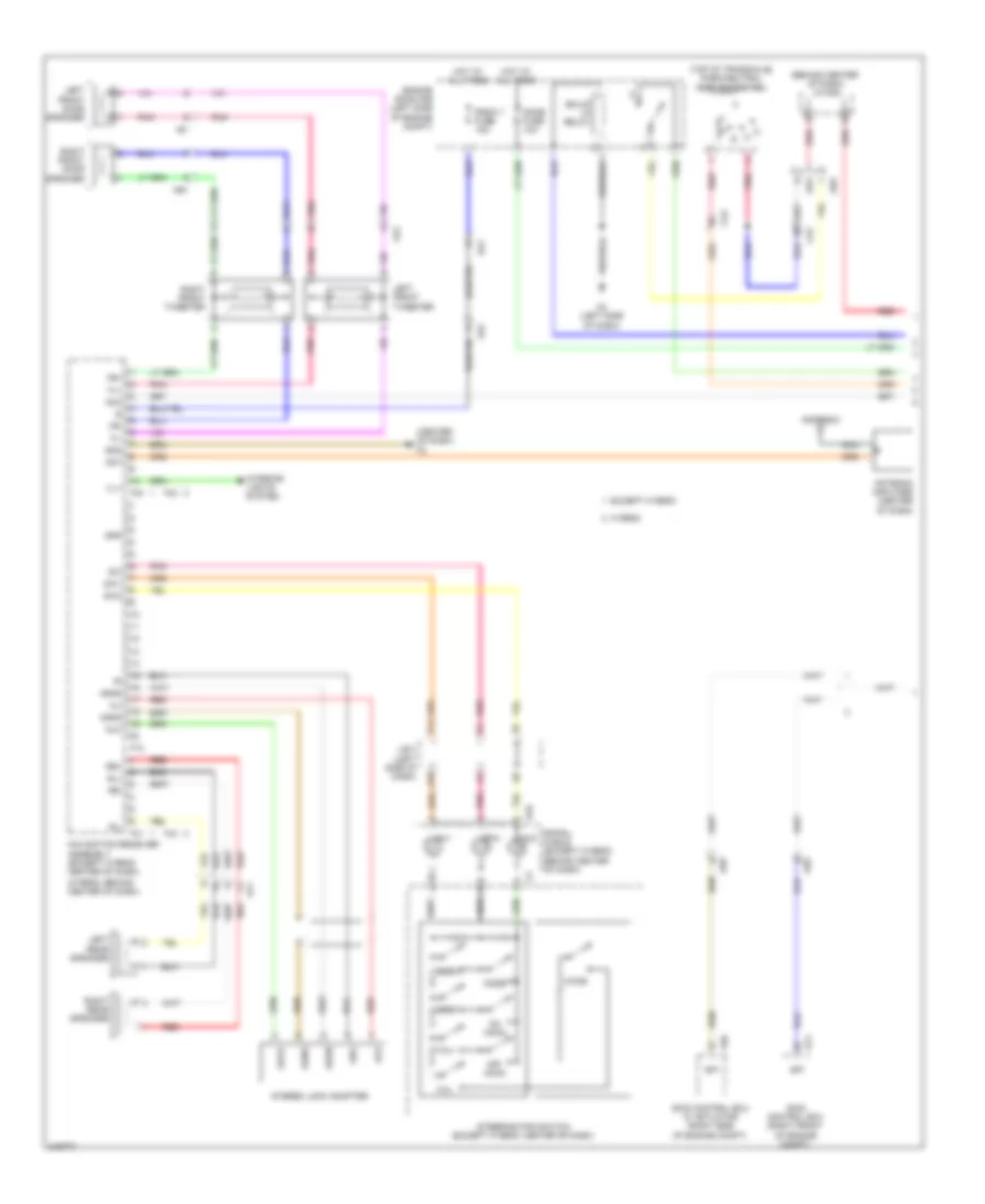 6-Speaker System Wiring Diagram, with Navigation (1 of 2) for Toyota Camry 2011