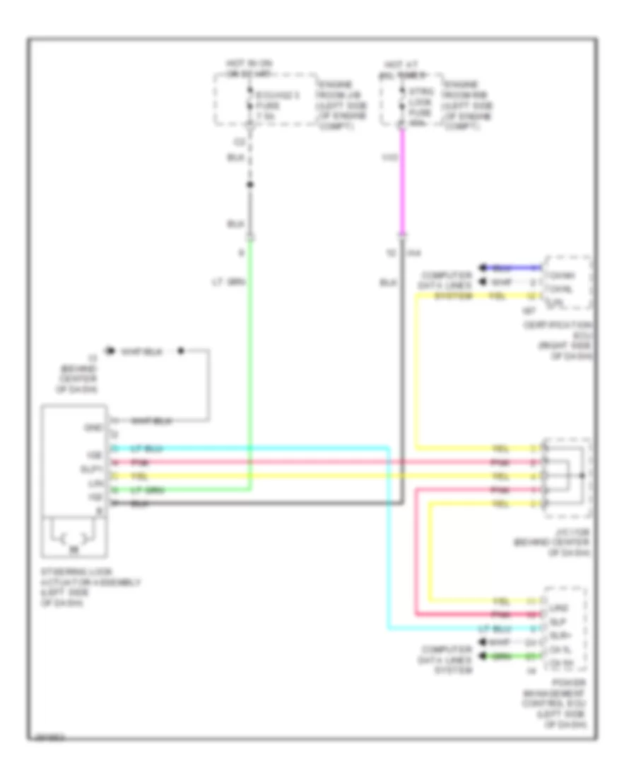 Steering Column Wiring Diagram, Hybrid for Toyota Camry L 2013