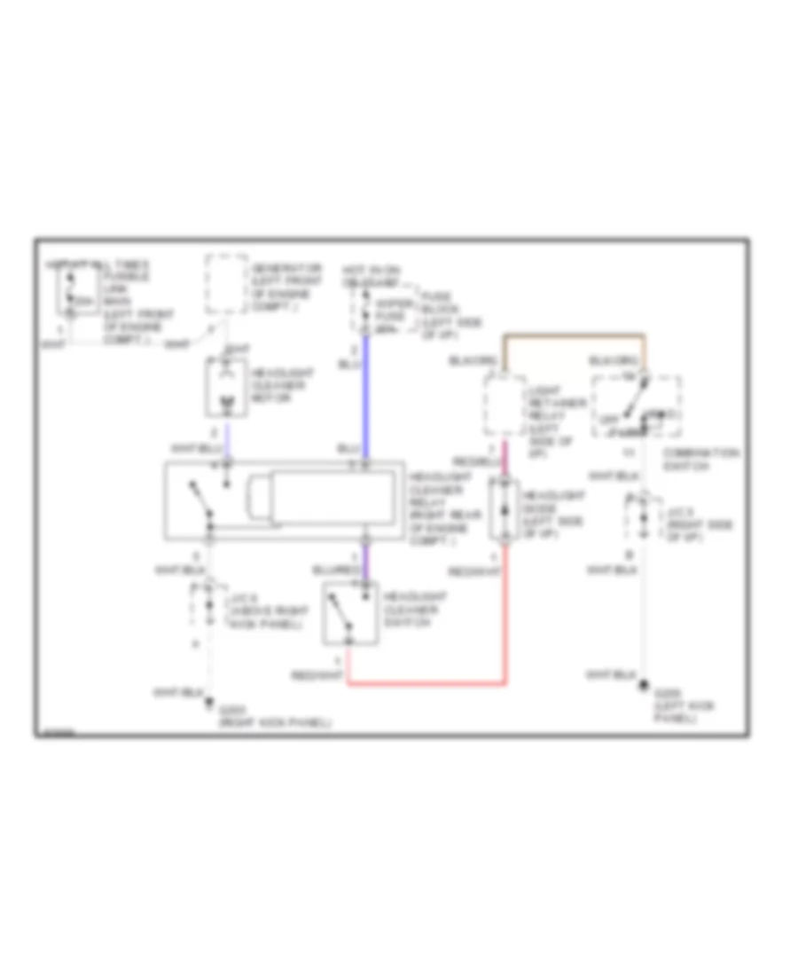 схема шайбы фары для Toyota Land Cruiser 1994