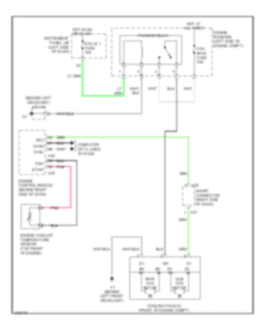 3.5L, Cooling Fan Wiring Diagram for Toyota Camry Hybrid 2011