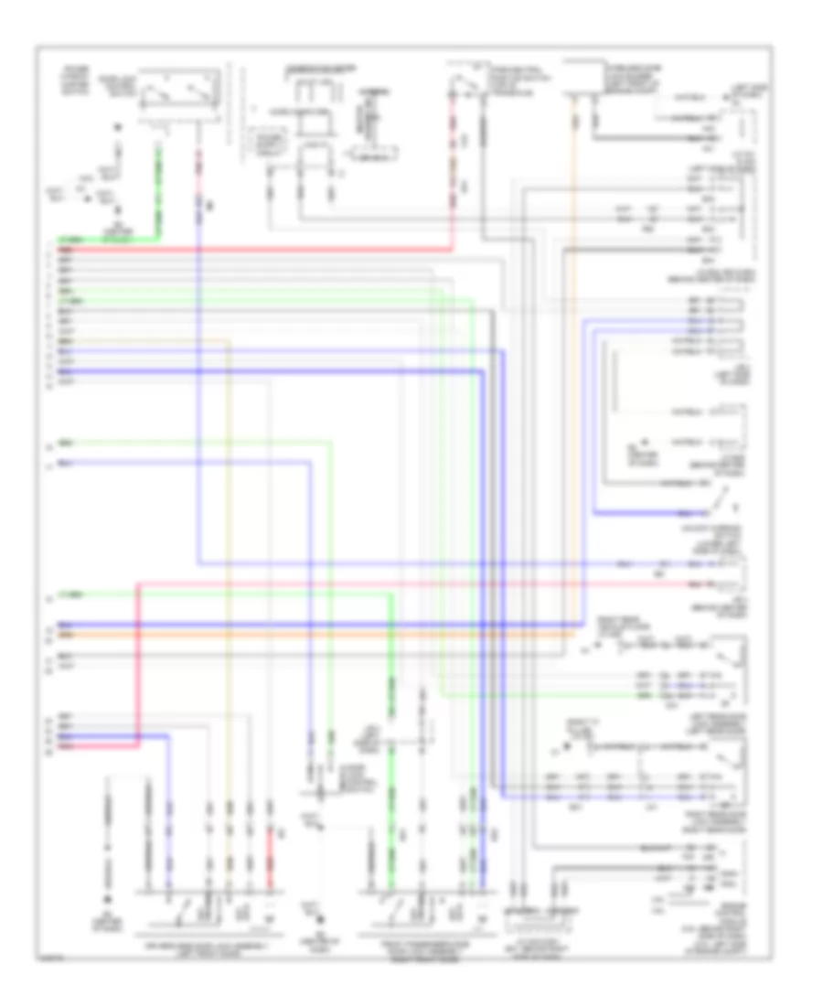 Power Door Locks Wiring Diagram, Except Hybrid without Smart Key System (2 of 2) for Toyota Camry Hybrid 2011